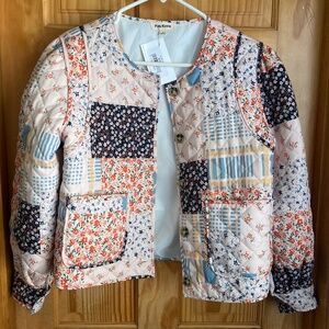 Pink ripple patchwork jacket